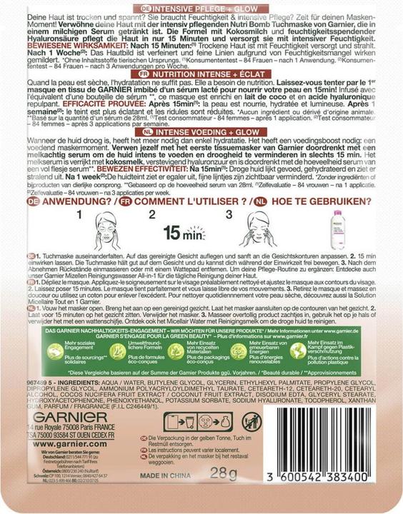 Actual product image Garnier SkinActive Nutri Bomb