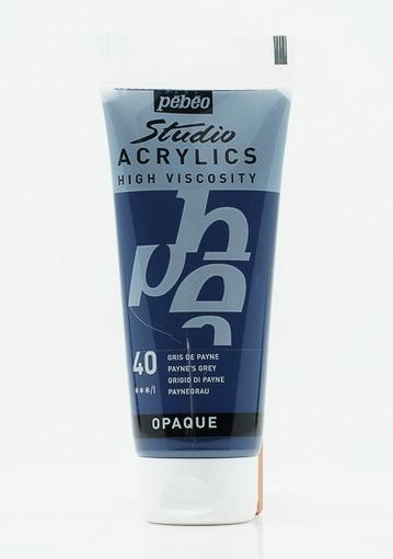 Produktbild Pebeo Studio Acrylics Feine Acrylfarben (Paynegrau, 100 ml)