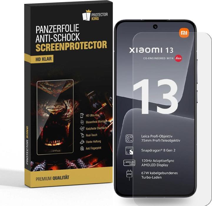 Produktbild Protectorking 6x 9H Panzerglas flexibel HD Klar (6 Stück, Xiaomi 13)
