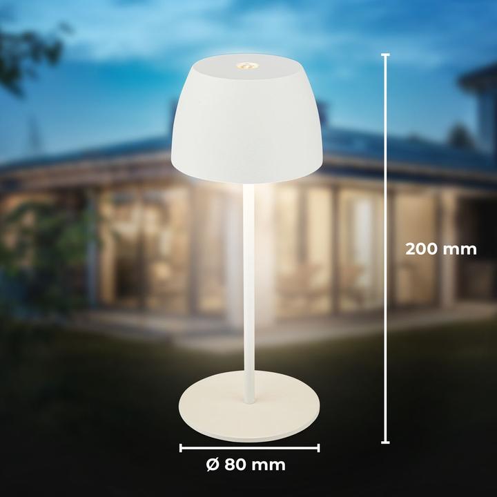 Image du produit B.K.Licht Lampe de bureau LED rechargeable - Mini Touch, blanc