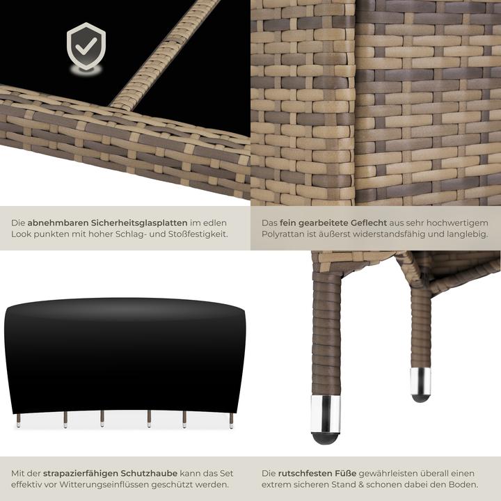 Produktbild tectake Rattan Sitzgruppe Porto
