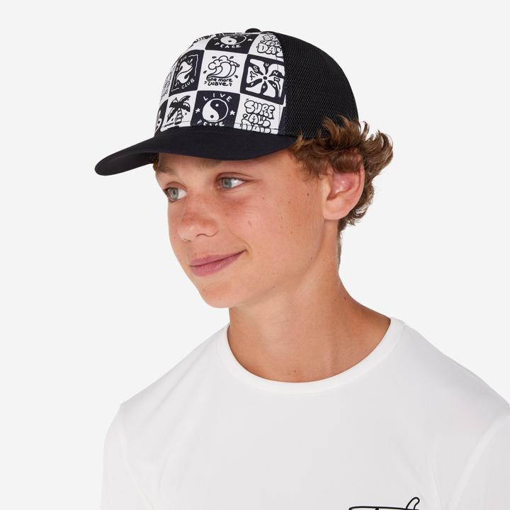 Actual product image Olaian Cap Kinder UV-Schutz Surfen Surfallday schwarz (53, 54, 55, 56)
