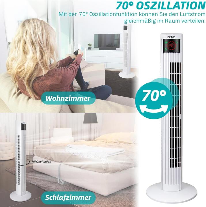 Immagine prodotto Ozavo Ventilatore a torre (55 dB)