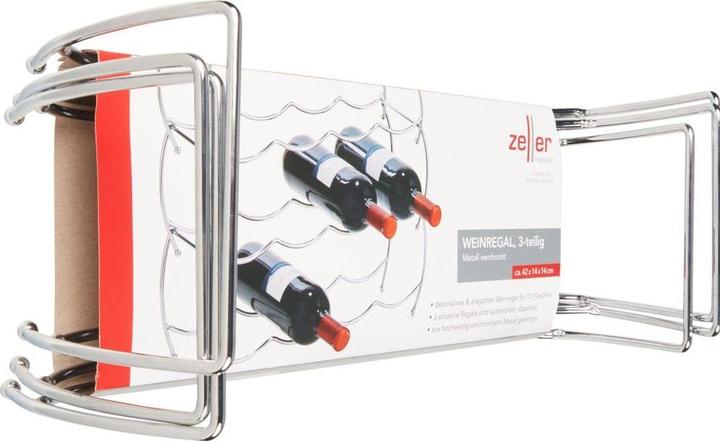 Produktbild Zeller Present Weinregal 3er-Set (42 x 14 x 14 cm, 12 Fl.)