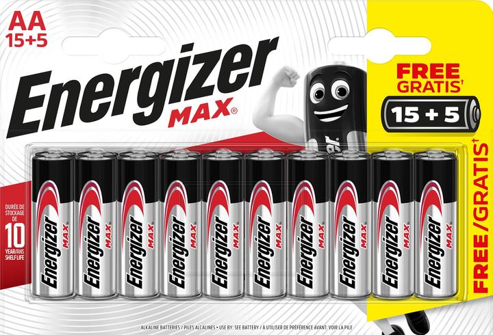 Produktbild Energizer Max Alkaline (20 Stk., AA, 2700 mAh)