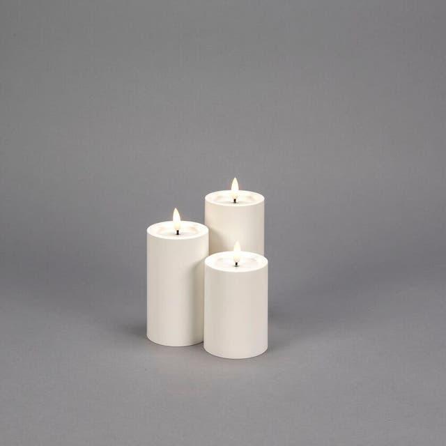 Produktbild LED Kunststoffkerze weiss 1875-100 Aussen 1875-100 6h Timer D7 H15cm 2xAA