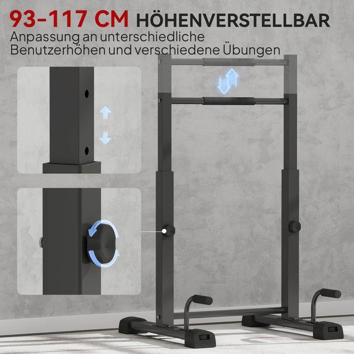Produktbild Swisshandel24 Dip Barren Dip Station bis 540 kg Höhenverstellbar Fitness-Bar für Zuhause
