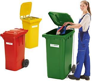 Produktbild eurokraft pro Grossmülltonne aus Kunststoff, nach DIN EN 840 (120 l)