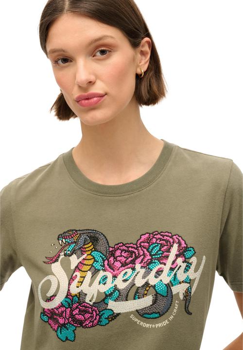 Actual product image Superdry 's casual t-shirt tattoo script (XS)