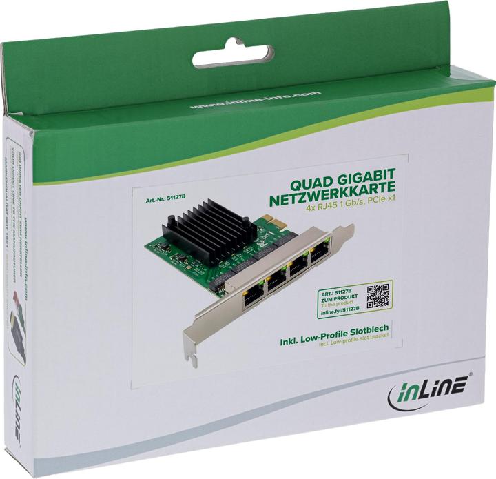Immagine prodotto InLine Quad Gigabit Netzwerkkarte (Ethernet)
