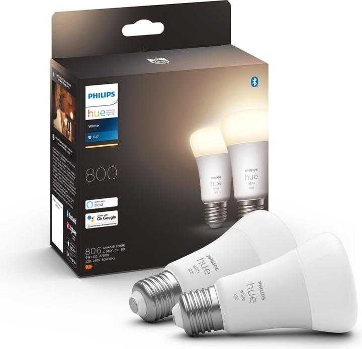 Produktbild Philips Hue White BT (E27, 9.50 W, 806 lm, 2 x, F)