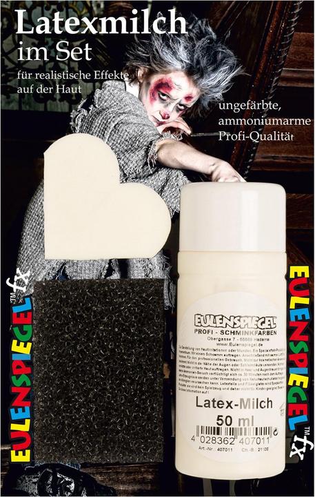 Produktbild Eulenspiegel Latex Milch, 50 ml, Blister dermatologisch getestet, vielseitig einsetzbar