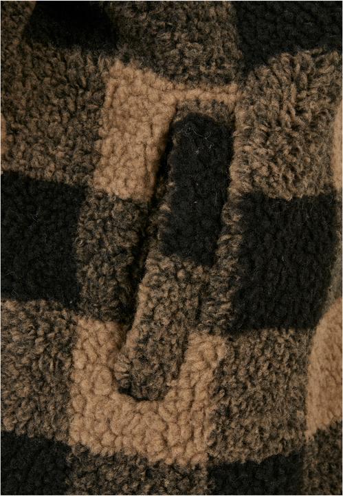 Immagine prodotto Urban Classics Giacca Sherpa da donna con cappuccio a quadri oversize (4XL)