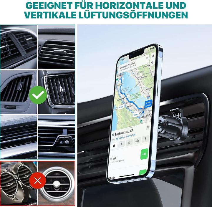 Produktbild Miracase Magnetische Handyhalterung für Auto-Lüftung (360°)
