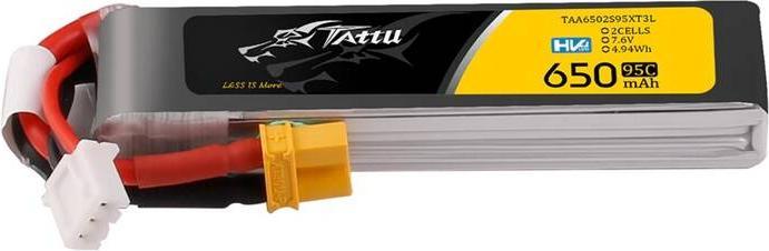 Actual product image Tattu Accumulator Lipo 2s 650mAh 95C 7.6V HV z XT30 Long-Pack (7.60 V, 650 mAh)