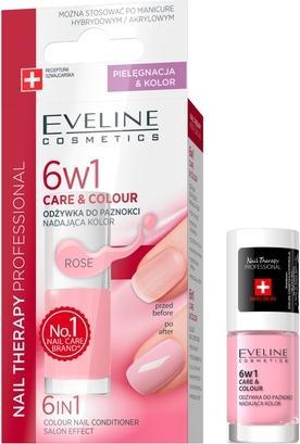 Eveline Nail Therapy Care&Colour 6In1 Conditioner Is A Claw That Gives The Color Rose 5Ml (5 ml)