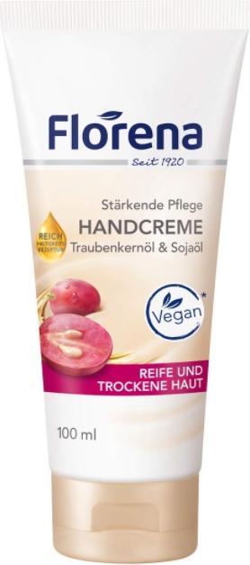 Florena Handcreme mit Traubensamenöl und Sojamöl, 100 ml (100 ml)
