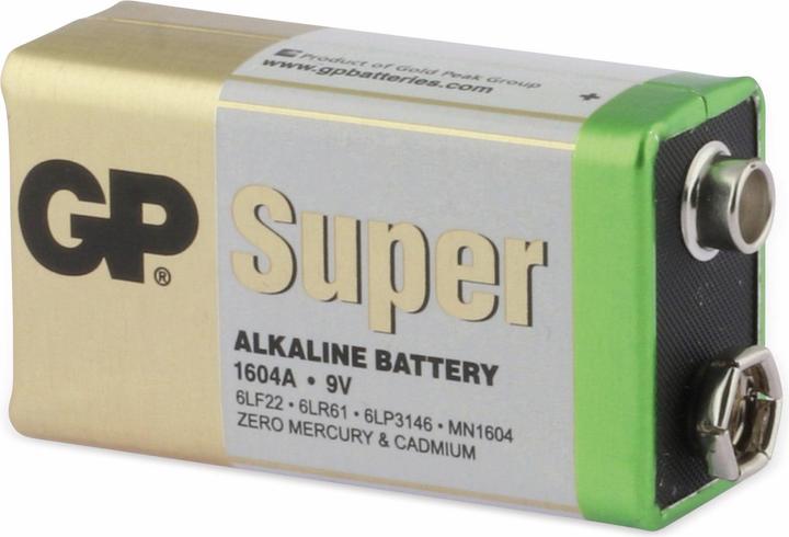 Produktbild GP Batteries 9 V Batterie Super Alkaline Batterien 9V, 10er (10 Stk., 9V Block)