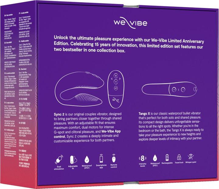 Image du produit We-Vibe Ensemble de jouets "15th Anniversary Collection" avec Sync 2 et Tango X