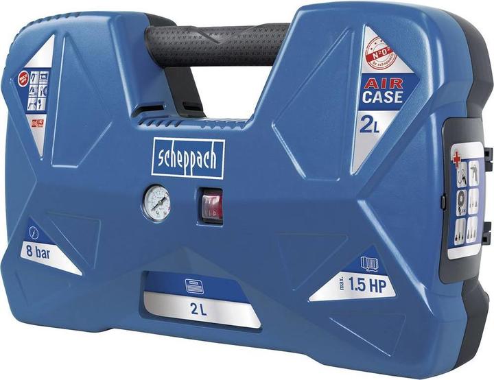 Actual product image Scheppach Compressor Aircase (8 bar, 2 l)