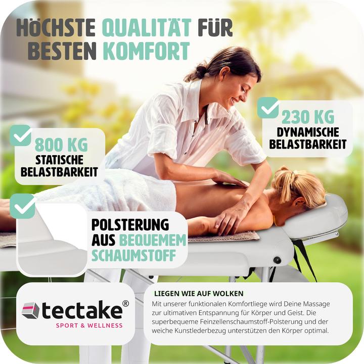Actual product image tectake 2 zone massage table