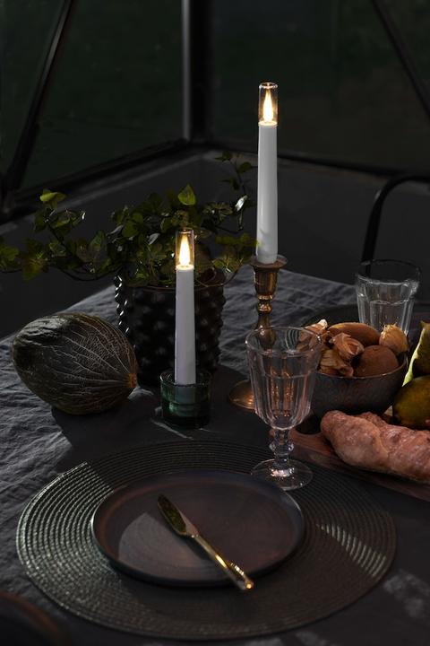 Produktbild Konstsmide weiss Kerzenhalter 3D Flamme (2 x)