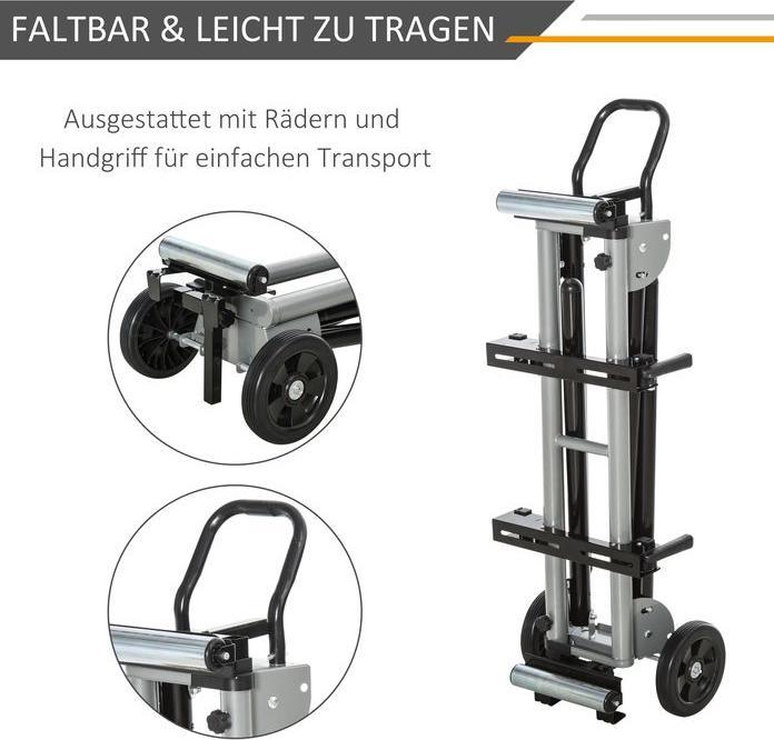 Produktbild Swisshandel24 Untergestell für Kappsägen Arbeitstisch für Kapp- und Gehrungssägen Sägengestell Kappsäge Stahl Schw (73 cm, 245 cm)