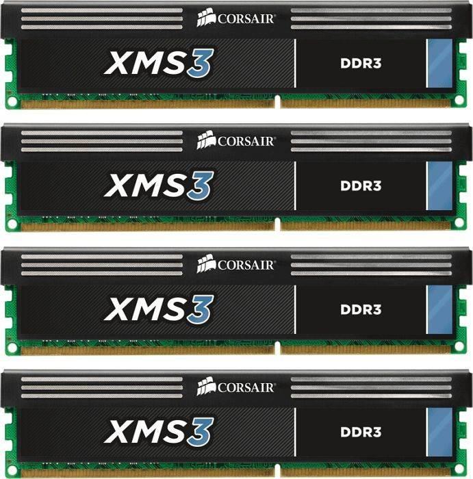 Produktbild Corsair Xms3 (4 x 4GB, 1333 MHz, DDR3-RAM, DIMM)