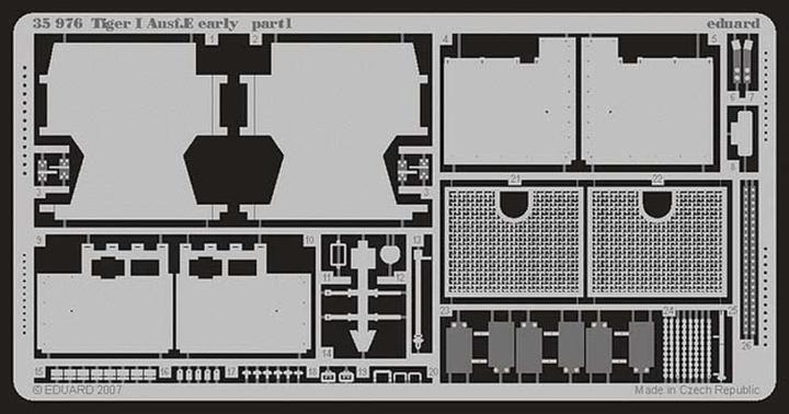 Actual product image Eduard Tiger I Ausf.E early for Tamiya kit 35216