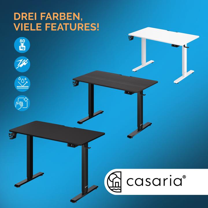 Actual product image Casaria Desk with adjustable height (110 x 60 x 118 cm)