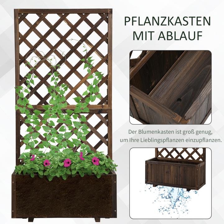 Produktbild Outsunny Pflanzkasten mit Rankgitter