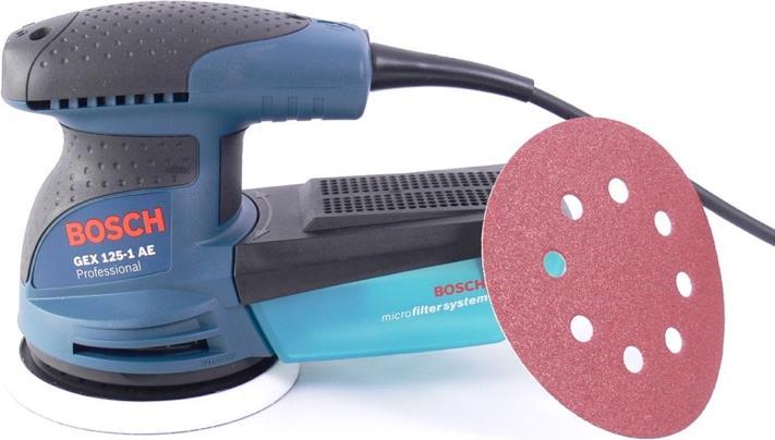 Image du produit Bosch Professional Bosch GEX 125-1 AE Ponceuse excentrique 250 watts 125 mm ( 0601387500 ) + 2x Toolbrothers TURTLE (Ponceuse excentrique, 250 W)