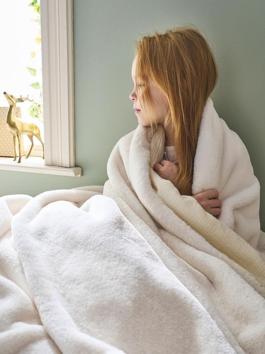 Produktbild Vertbaudet Baby Decke aus Musselin und Webpelz (130 x 170 cm)