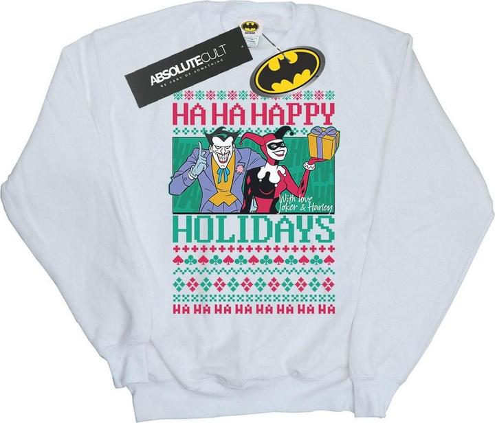 Joker und Harley Quinn Ha Ha Frohe Feiertage Baumwolle Sweatshirt
