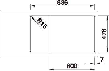 Image du produit Blanco Andano XL 6 S-IF Compact (Éviers à poser, 86 cm, 50 cm)