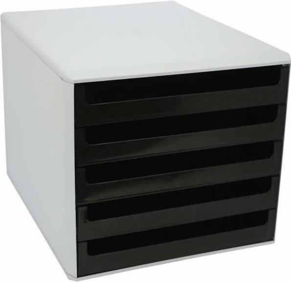 Actual product image Metzger&Mendle M&M drawer box black DIN A4 with 5 drawers (C4)