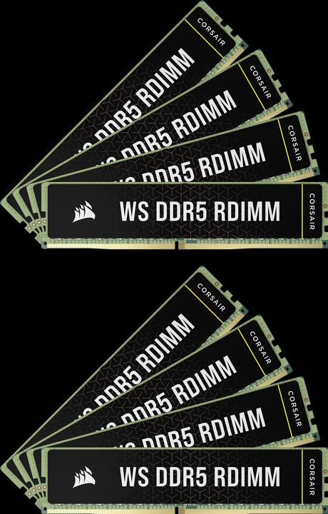 Image du produit Corsair DDR5, 5600MT/s 256GB 8x32GB RDIMM, Hynix Die, Dual Rank, 40-40-40-77, AMD EXPO & Intel XMP, WS DDR5 (8 x 32GB, 5600 MHz, RAM DDR5, DIMM)