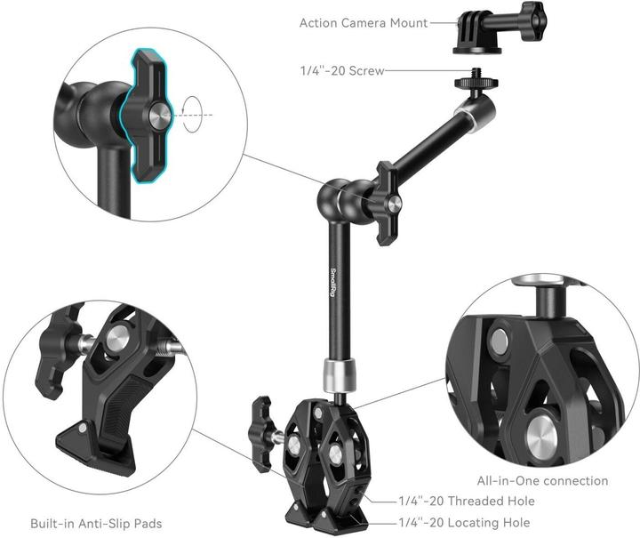 Actual product image SmallRig Crab clamp with Magic Arm (Various video accessories)
