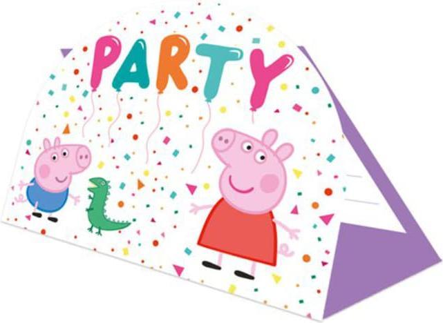 Image du produit Amscan 8 sets d'invitation Peppa Pig (8 pcs)