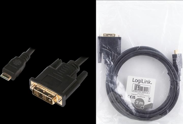 Immagine prodotto LogiLink mini HDMI (Typ C) — DVI (2 m, DVI, HDMI)