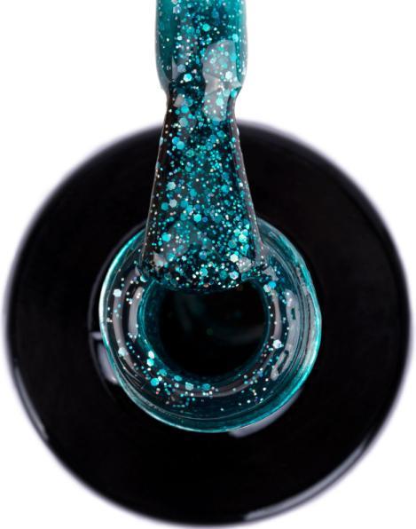 Immagine prodotto Maliva Vernice gel 045 UV/LED (Glitter blu del mare, Smalto per unghie effetto gel)