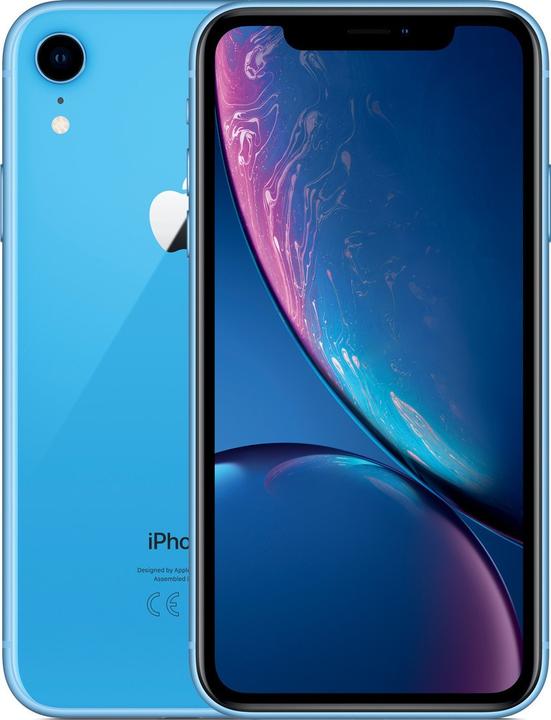 Image du produit Apple iPhone XR (64 Go, Bleu, 6.10", SIM + eSIM, 12 Mpx, 4G)