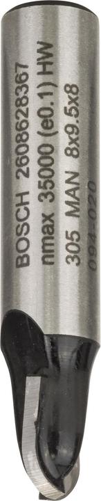 Produktbild Bosch Professional Zubehör Hohlkehlfräser, 8 mm, R1 4 mm, D 8 mm, L 9,2 mm, G 40 mm
