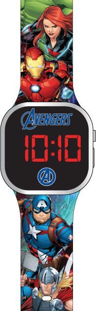 Produktbild Accutime LED-Kinderuhr Avengers (blau), Digitaluhr mit LED-Anzeige für Uhrzeit und Datum, Weiches... (Digitaluhr, 38 mm)