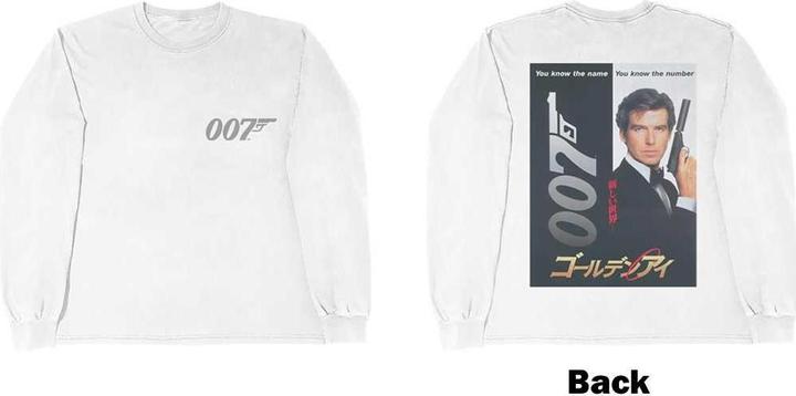 James Bond Unisex Adult GoldenEye Japanese Poster Cotton Long-Sleeved T-Shirt