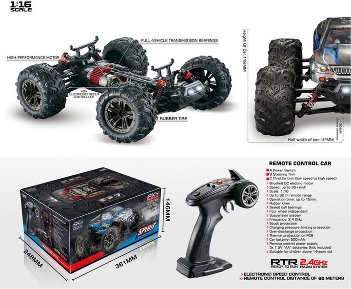 Immagine prodotto Absima Monster Truck Spirit (RTR pronto all'uso)