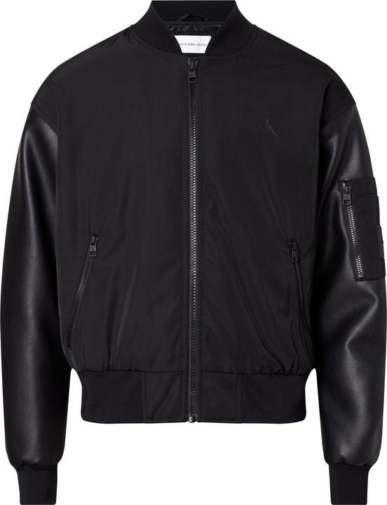 Calvin Klein Jeans Faux Leather Bomber Jacket
