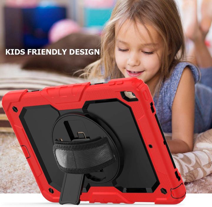 Produktbild Lobwerk 4in1 Tasche für Apple Ipad Pro 10.5 / Air 3 (3rd Generation) 10.5 Zoll Schutzhülle + Gestell Rot (X)