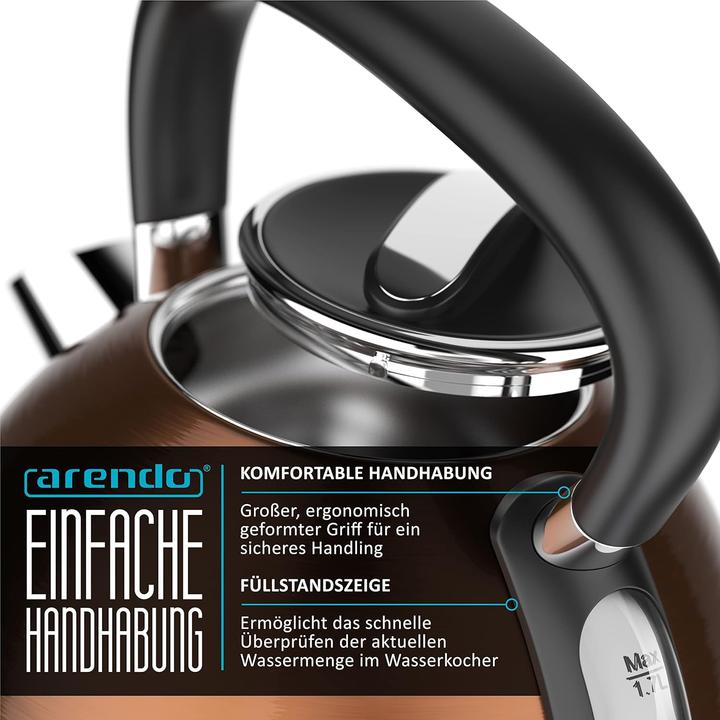 Actual product image Arendo A: Copper, 1.7 litres (1.70 l, EU plug)