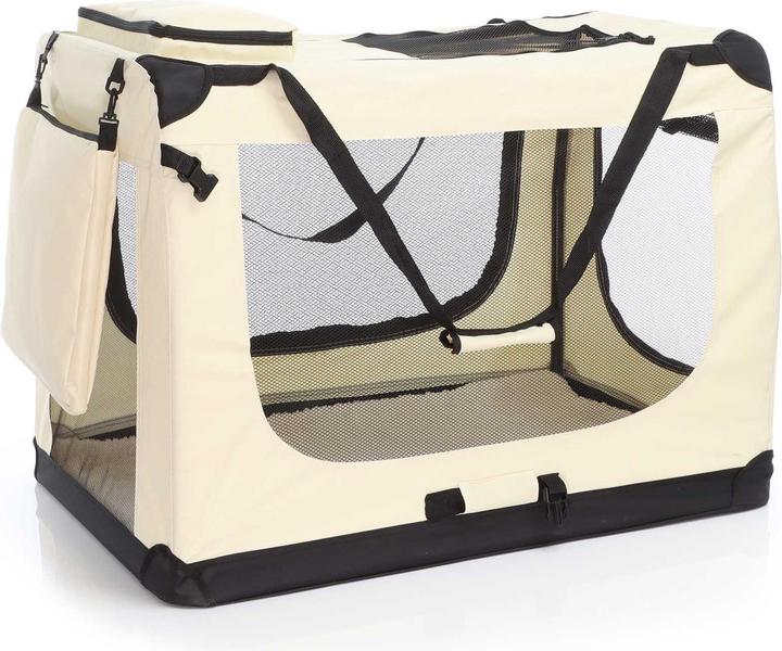 Actual product image Wiltec Fudajo Transport Box XXXL Foldable Beige 100x69x69cm Dog Box Travel Box Cat Box (Dog, Foldable)